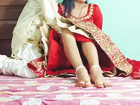 Arrange Marriage Suhagrat Indian Village Culture Frist Night Homemade Newly Married Couple